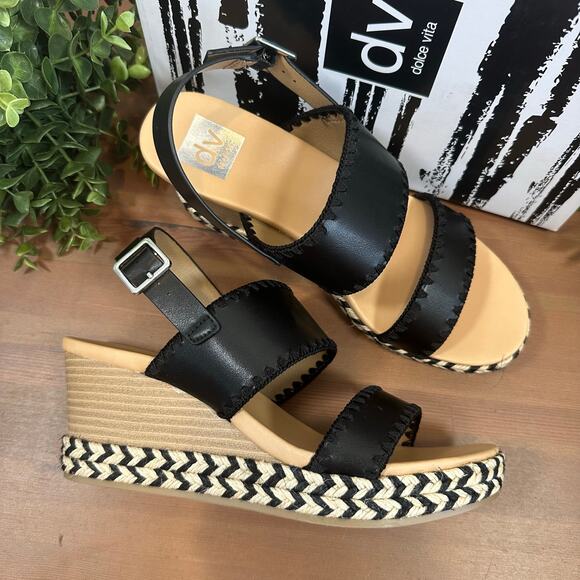 DV by Dolce Vita Women's Esmaya Wedge Sandals Size 8.5 - Picture 1 of 7